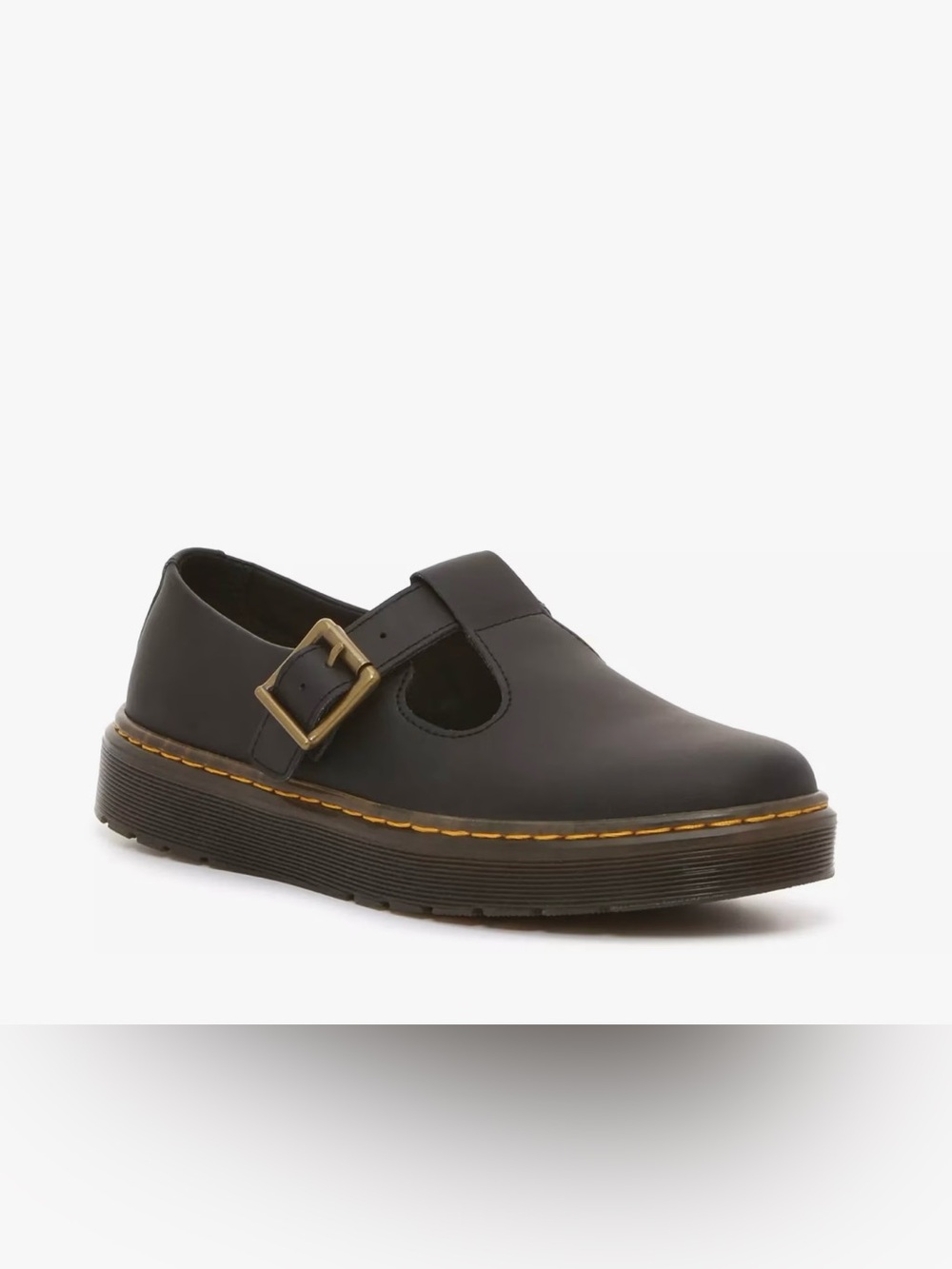 Dr. Martens Shoes‎ Womens 37 Size 6 Black Zavala Mary Jane T-Bar Leather AirWair